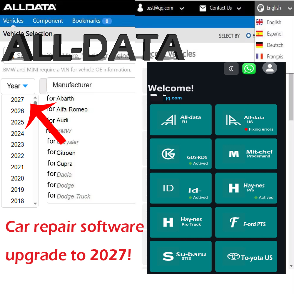 Workshop Tools Online - Konto online ALL-DATA 2027 dla oprogramowania