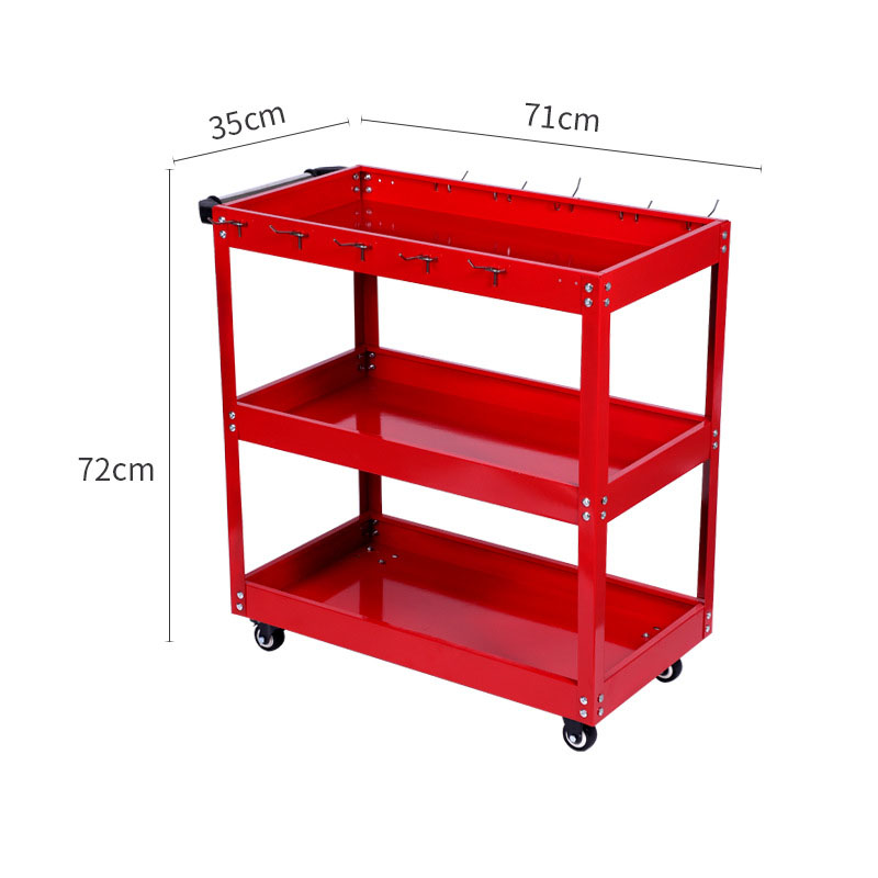 Tools Trolley For Workshop - Wózek narzędziowy na kółkach, 3-poziomowy, wytrzymały,