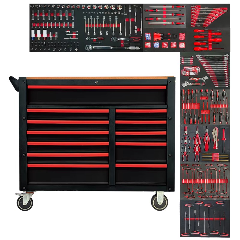 Tools Trolley For Workshop - 12 szuflad, 471 elementów, zestaw narzędziowy,
