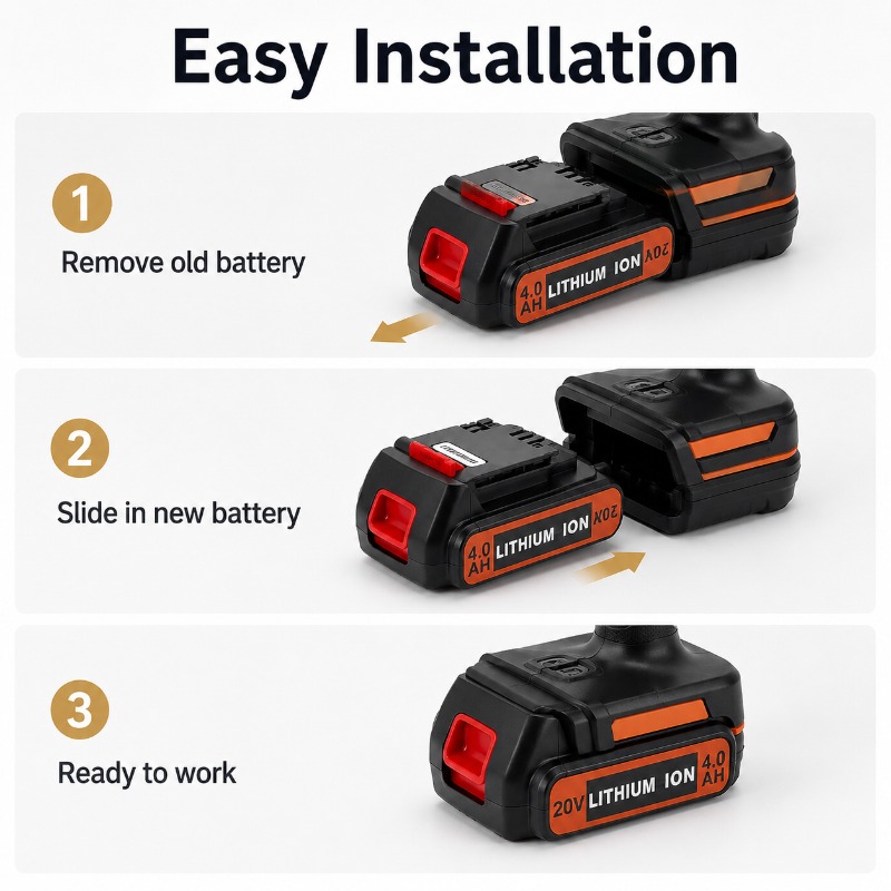 Black+Decker Tool Cordless - Akumulator 20V 6.0Ah do elektronarzędzi Black&Decker