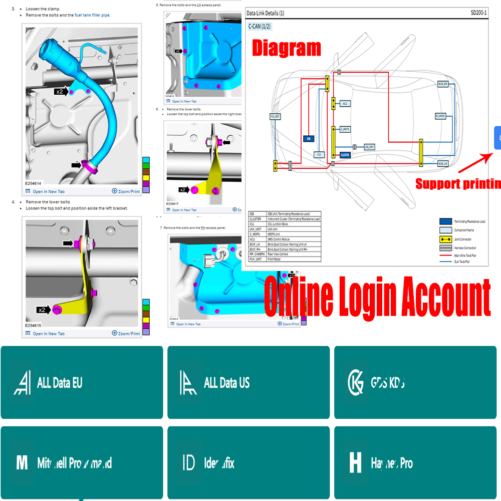 Workshop Tools Online - 2026 Alldata US EU Online Account
