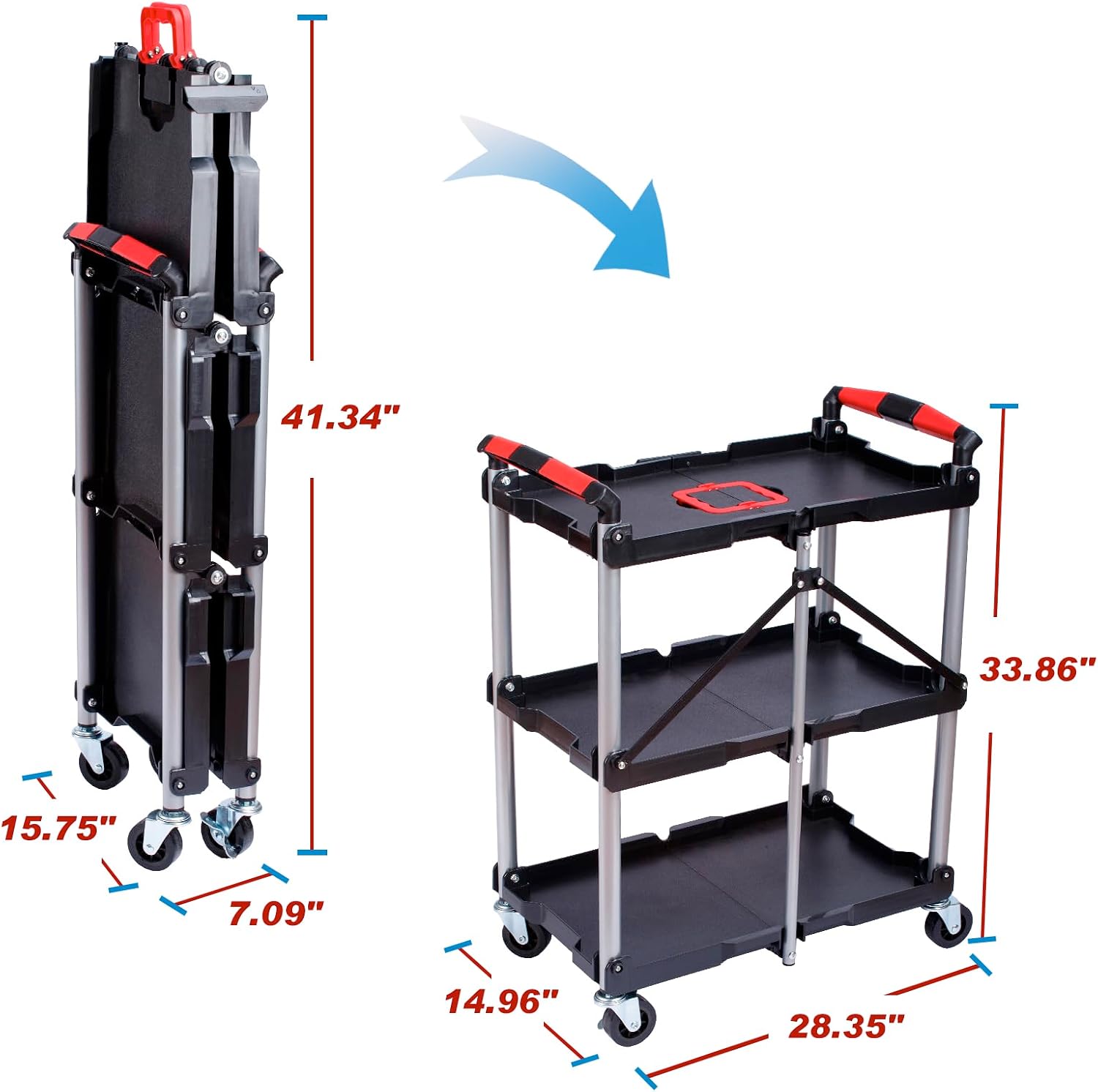 Wózek warsztatowy składany z 3 – Tools Trolley For Workshop recenzja i cena