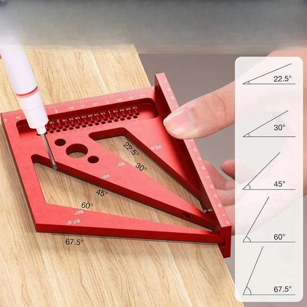 Czerwony kątomierz 3D wielokąt – Workshop Layout Tools recenzja i cena